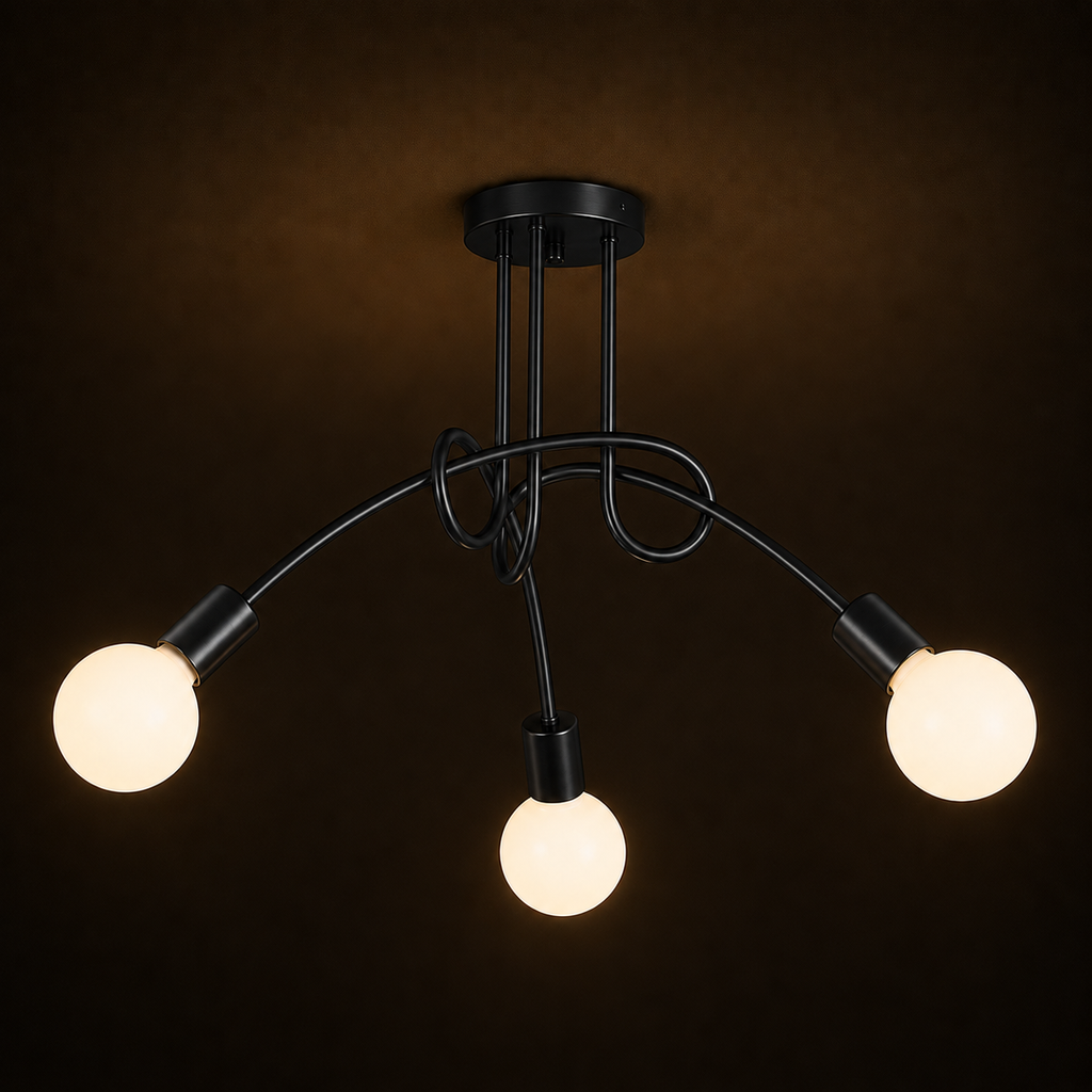 LED Chandelier - Modern 3-Light Living Room Ceiling Light