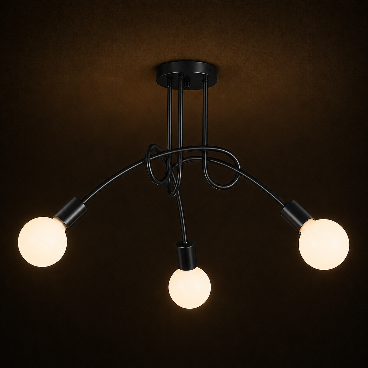 LED Chandelier - Modern 3-Light Living Room Ceiling Light