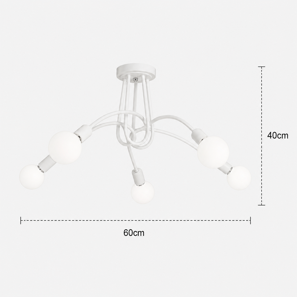 LED Chandelier - Modern 5-Light Living Room Ceiling Light