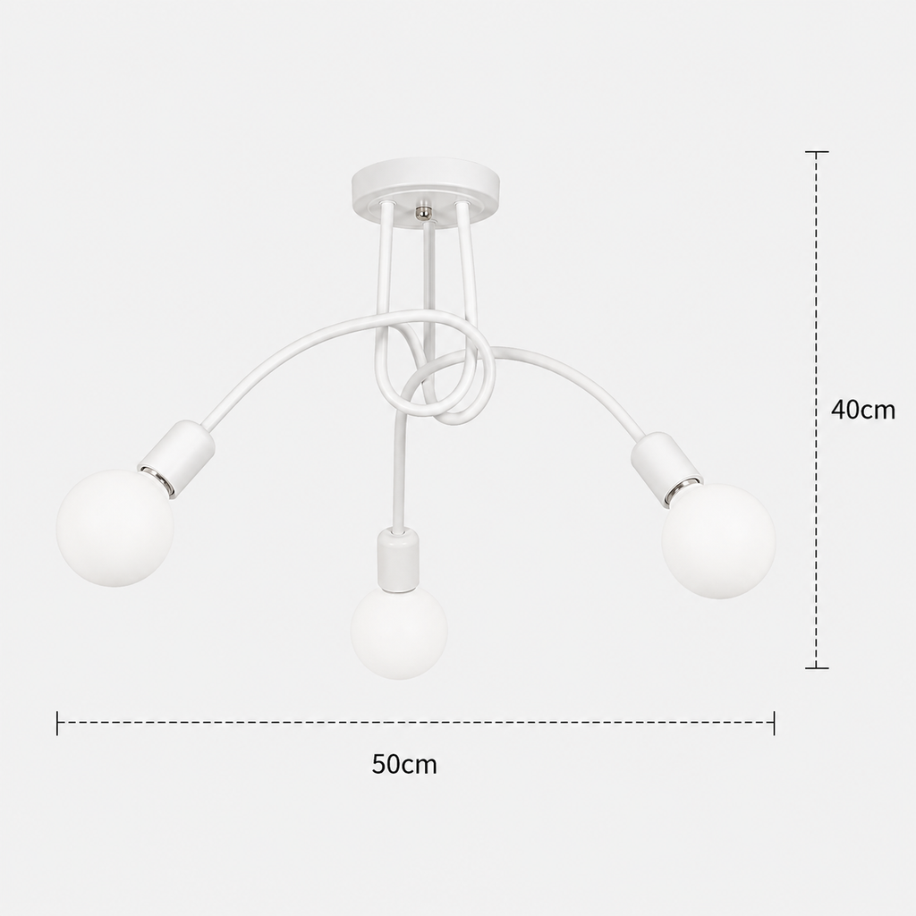 LED Chandelier - Modern 3-Light Living Room Ceiling Light