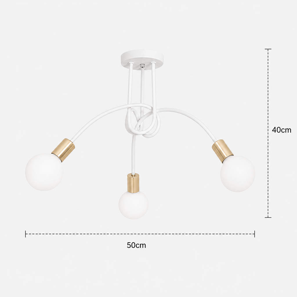 LED Chandelier - Modern 3-Light Living Room Ceiling Light