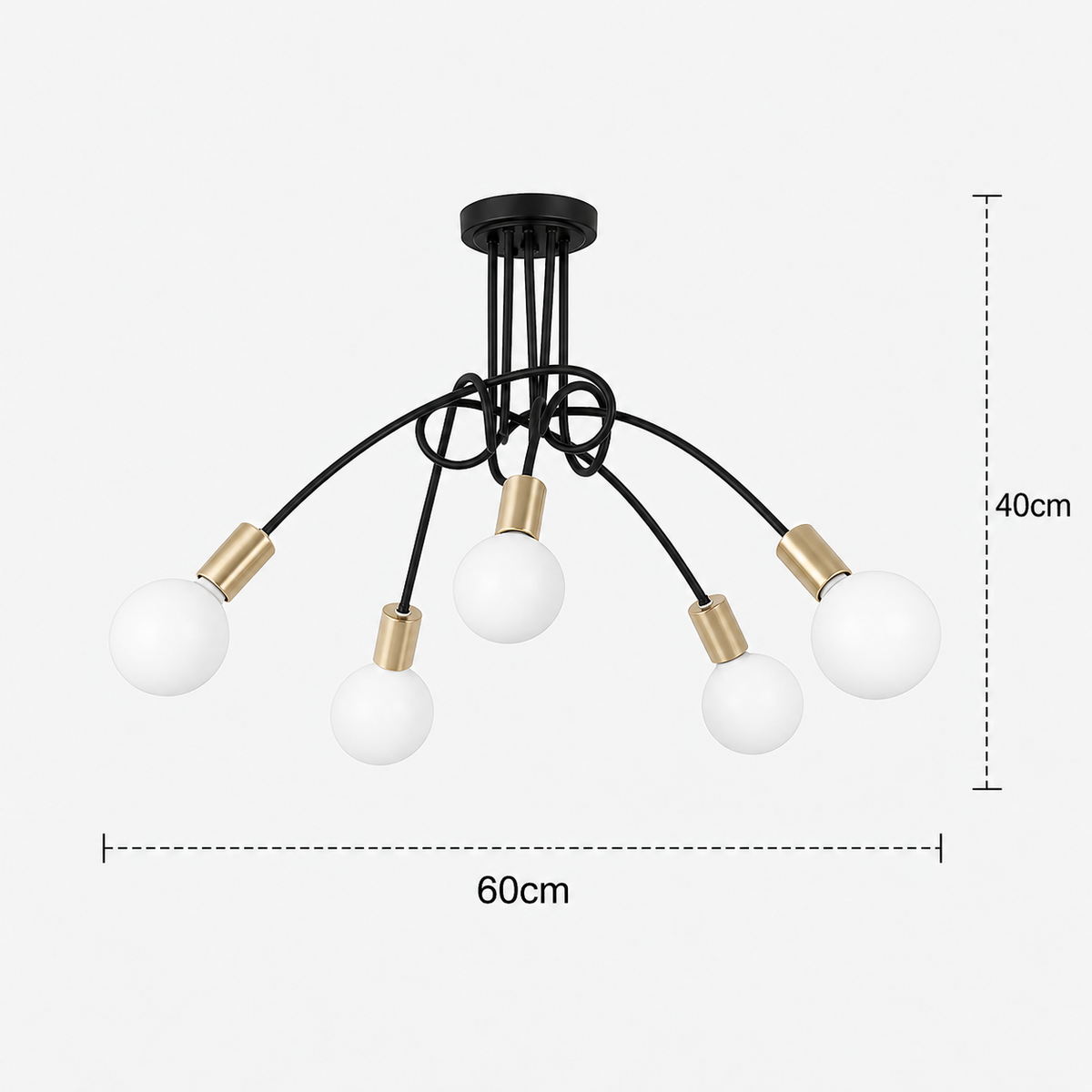 LED Chandelier - Modern 5-Light Living Room Ceiling Light