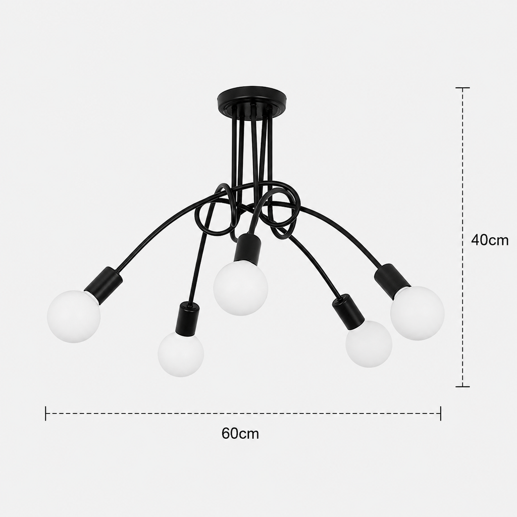 LED Chandelier - Modern 5-Light Living Room Ceiling Light