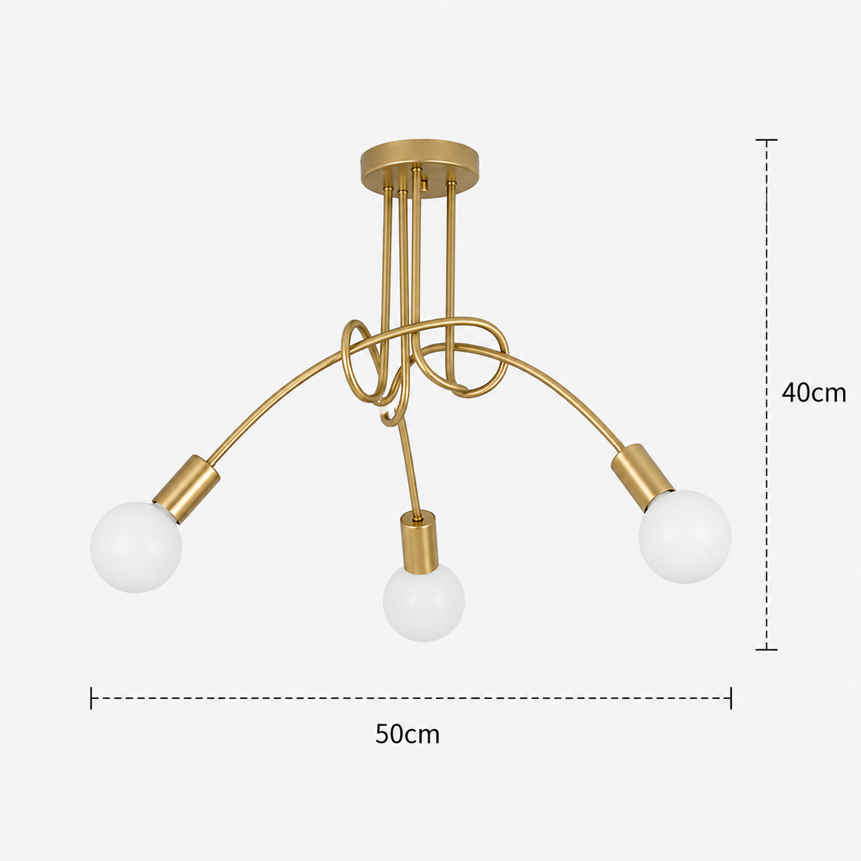 LED Chandelier - Modern 3-Light Living Room Ceiling Light