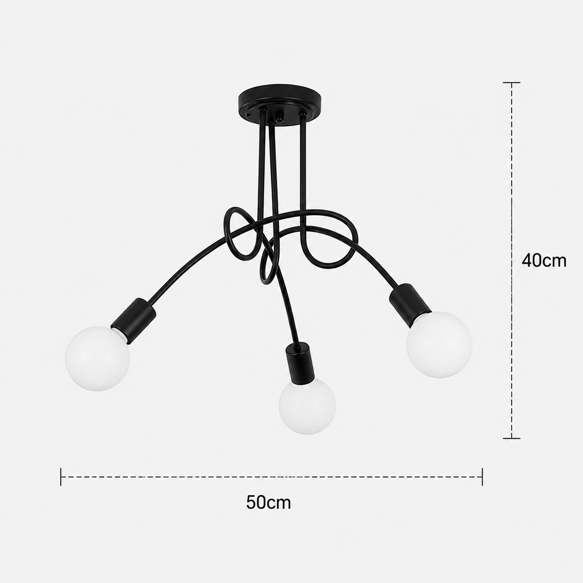 LED Chandelier - Modern 3-Light Living Room Ceiling Light