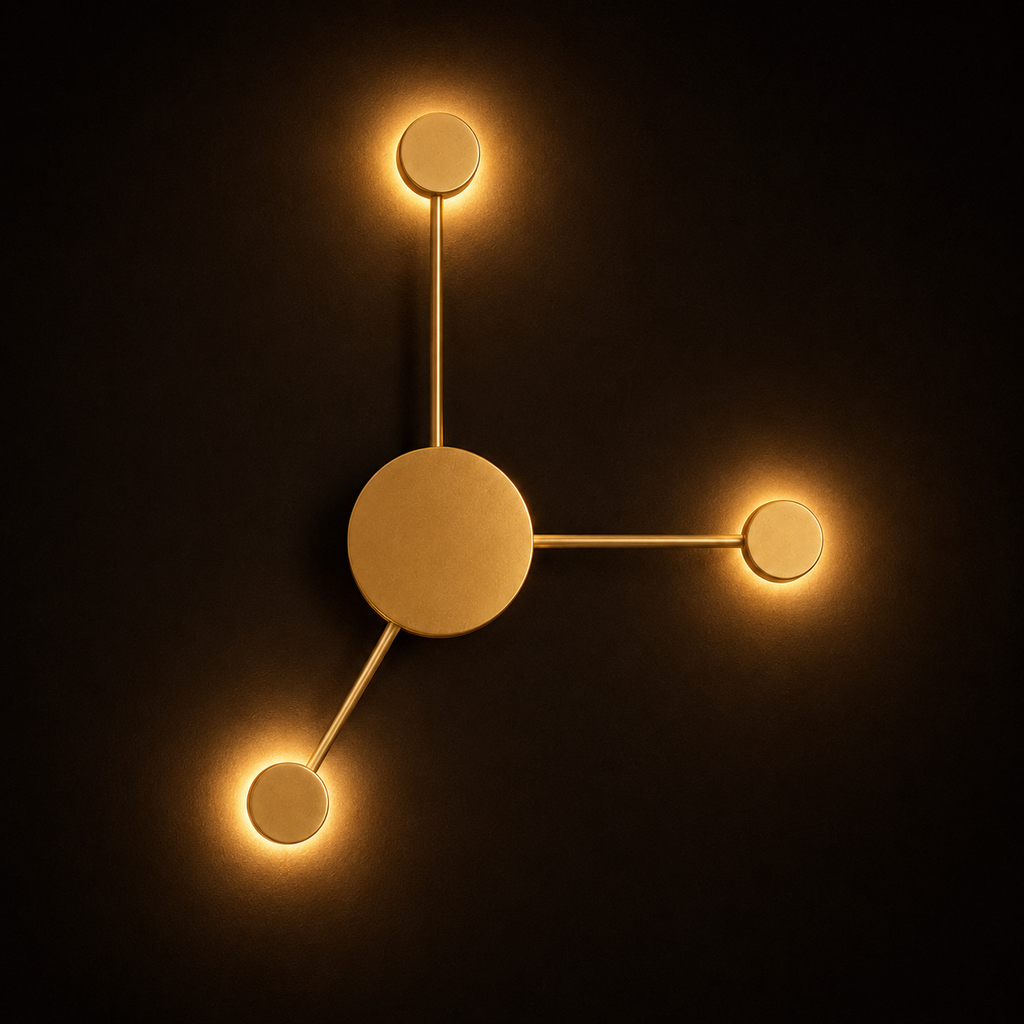 LED Wall Light - 3 Heads - Modern Molecular Sconce