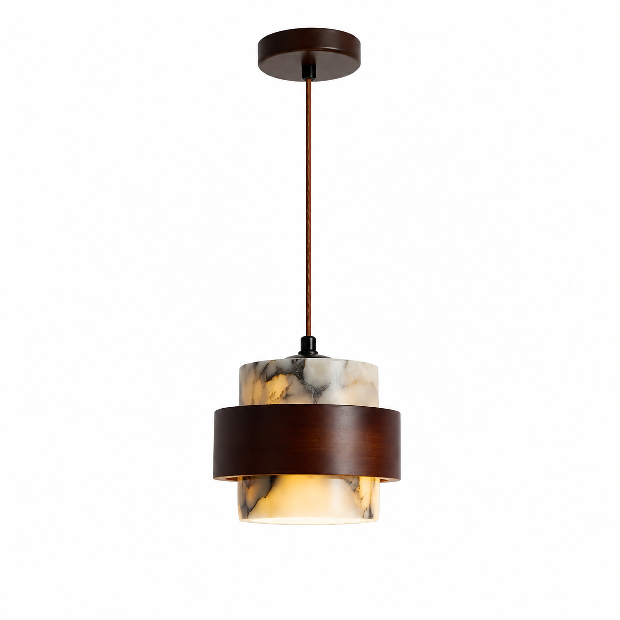 Marble Pendant Light - Japanese Cream-Style Bedside and Island Light