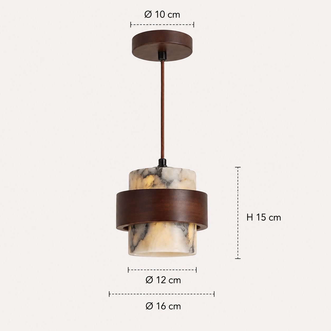 Marble Pendant Light - Japanese Cream-Style Bedside and Island Light