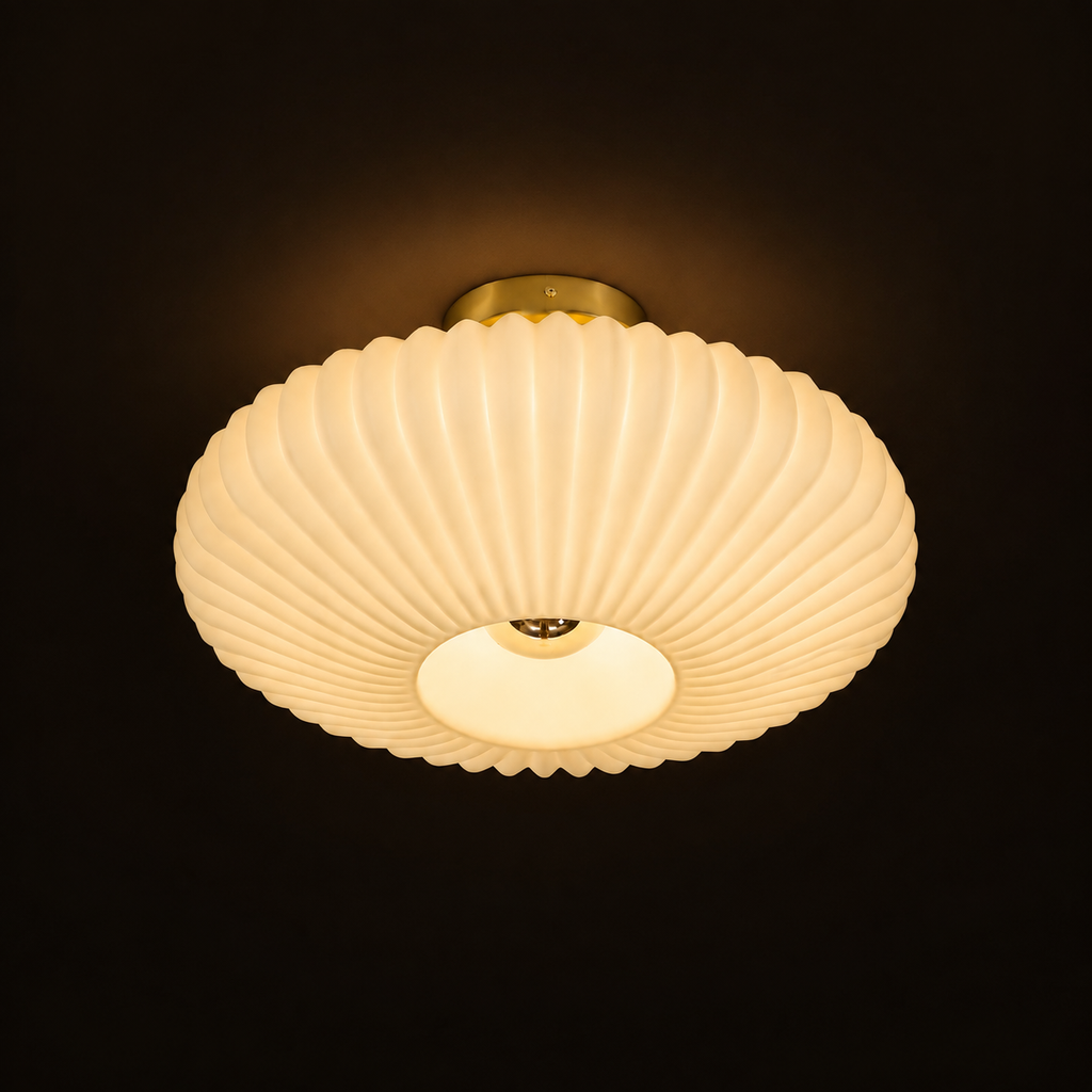 Nordic Glass Ceiling Light - Retro Flush Mount Light