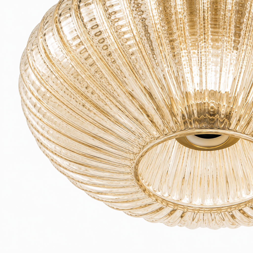 Nordic Glass Ceiling Light - Retro Flush Mount Light