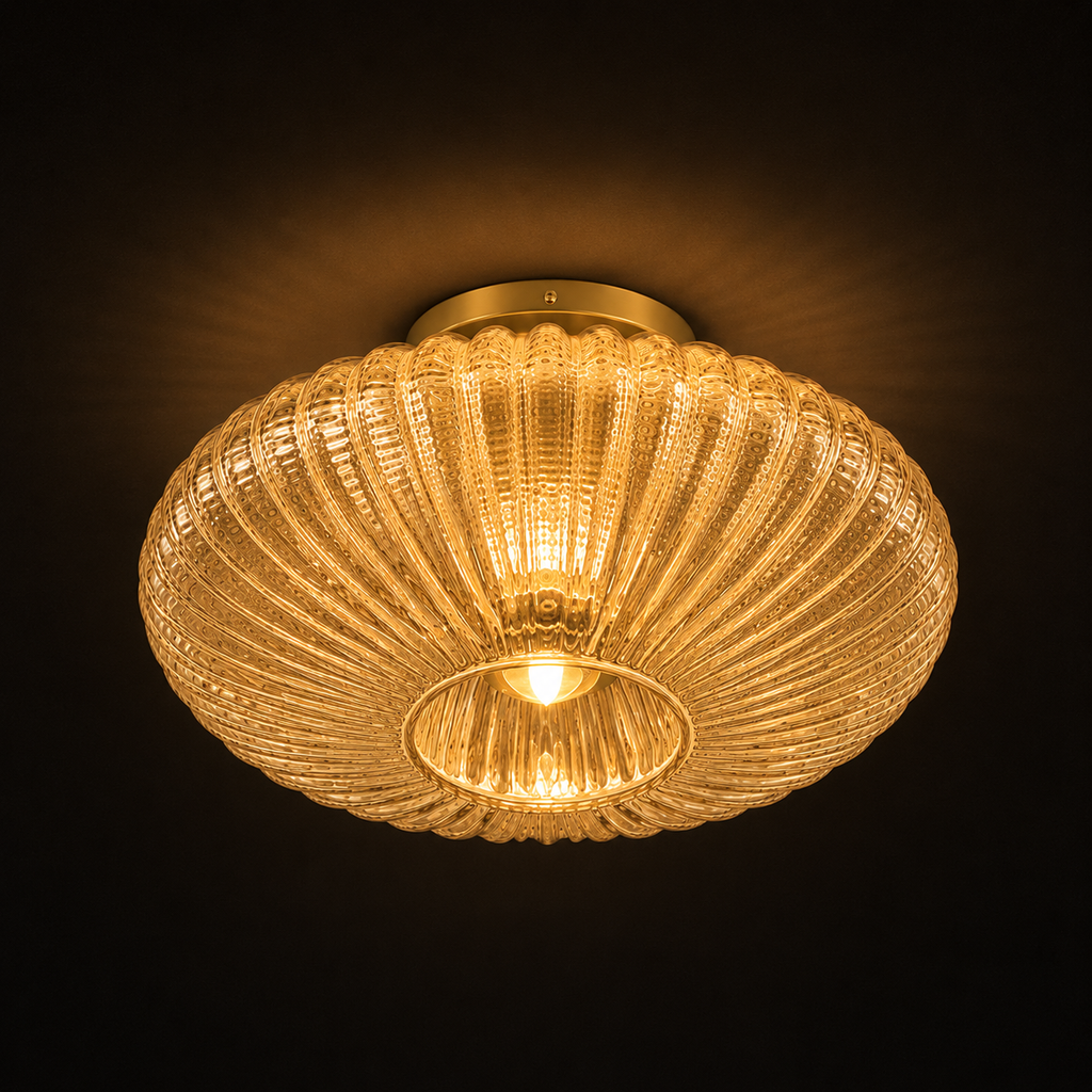Nordic Glass Ceiling Light - Retro Flush Mount Light