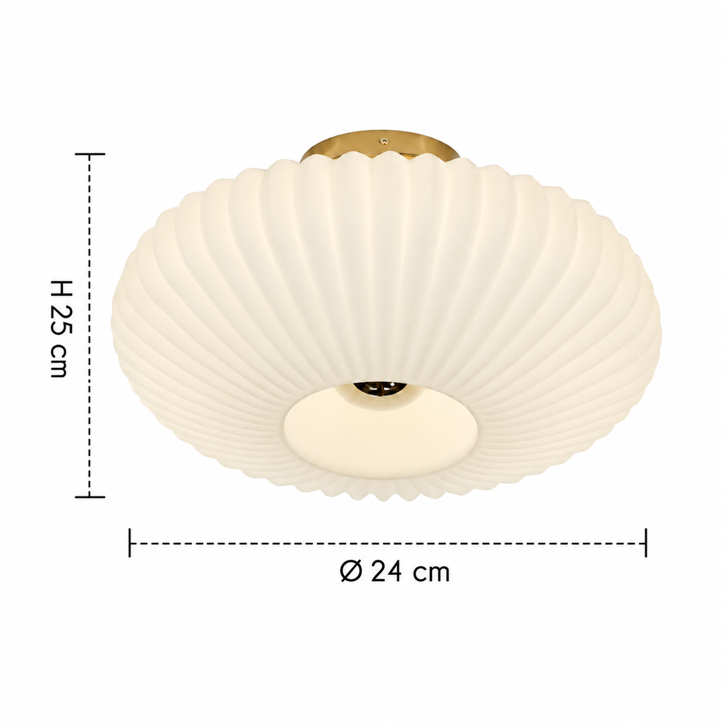 Nordic Glass Ceiling Light - Retro Flush Mount Light