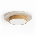 Travertine Stone Ceiling Light - Semi-Flush Japandi Light