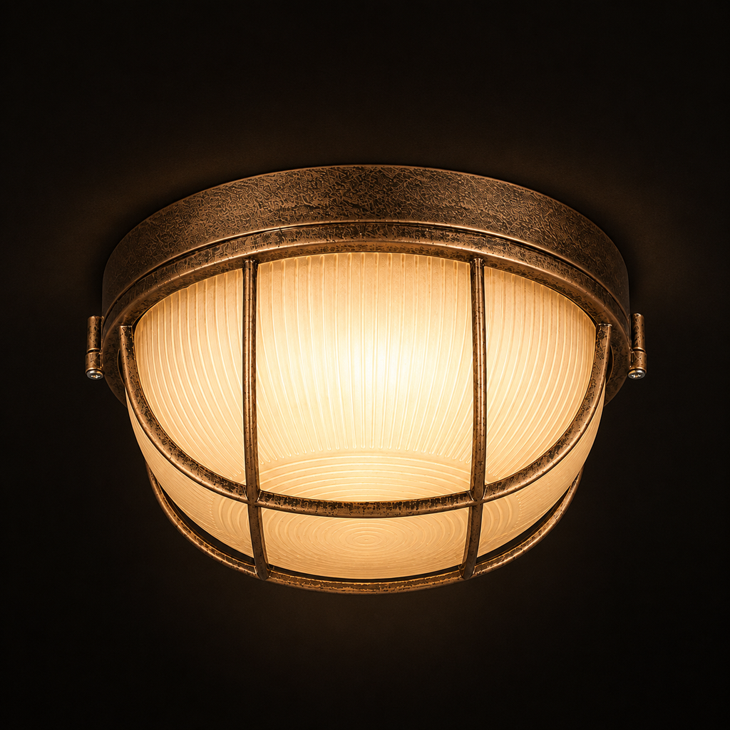 Outdoor Ceiling Light - Vintage Glass Porch Lantern