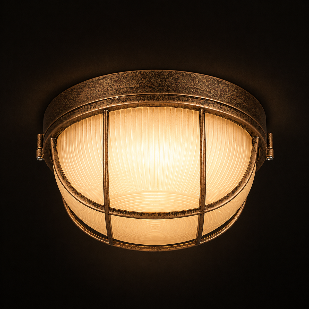 Outdoor Ceiling Light - Vintage Glass Porch Lantern