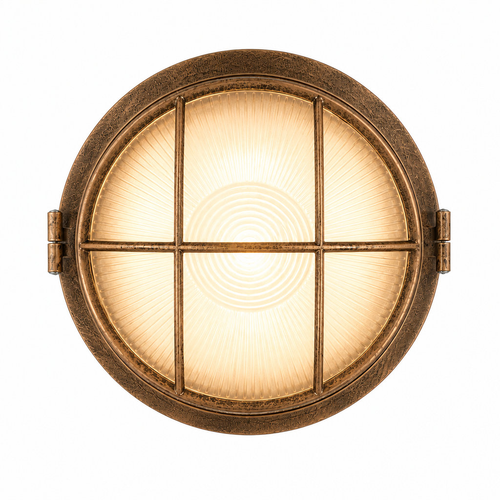 Outdoor Ceiling Light - Vintage Glass Porch Lantern