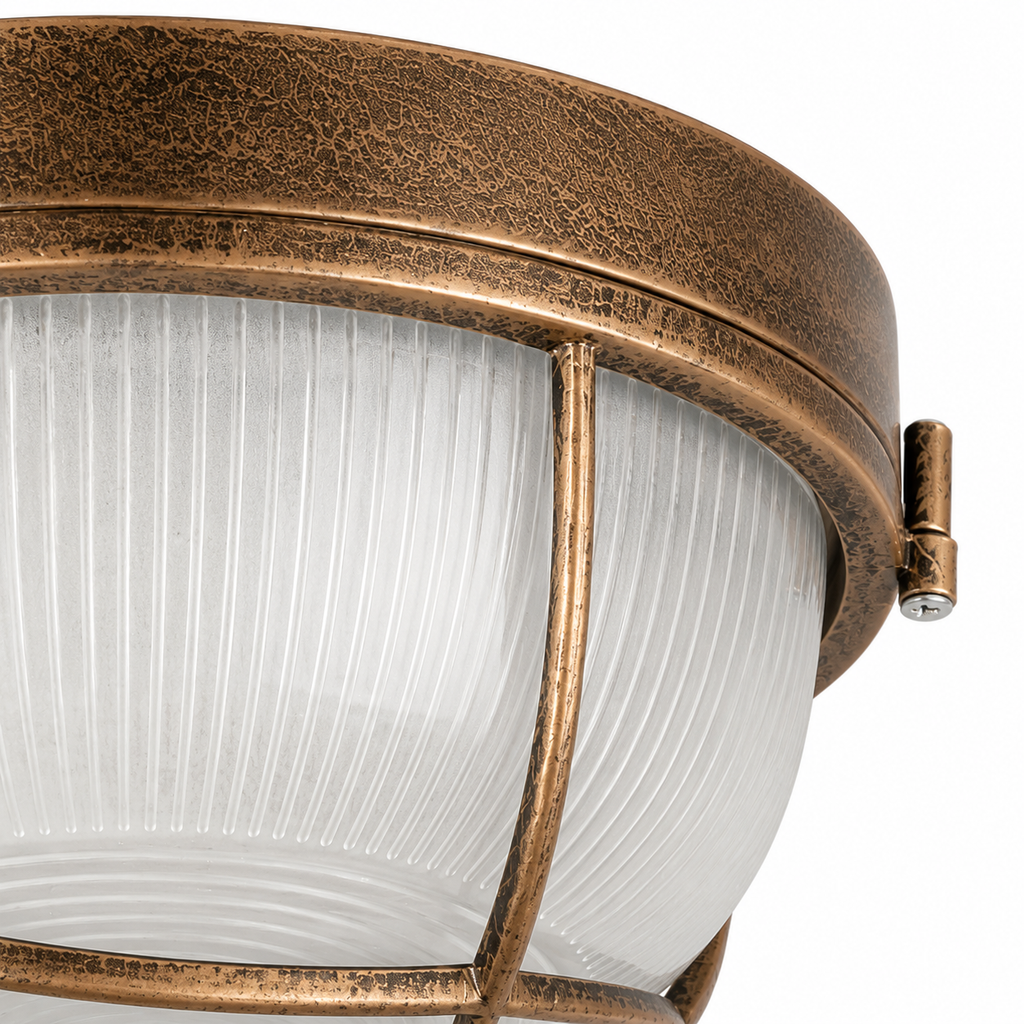 Outdoor Ceiling Light - Vintage Glass Porch Lantern