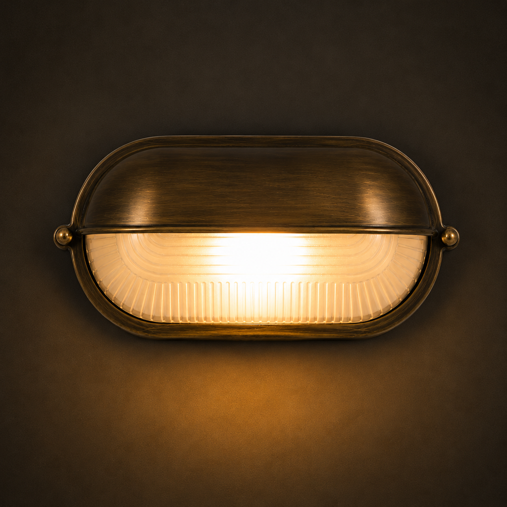 Outdoor Wall Light - French Retro Courtyard Lantern Oval Style