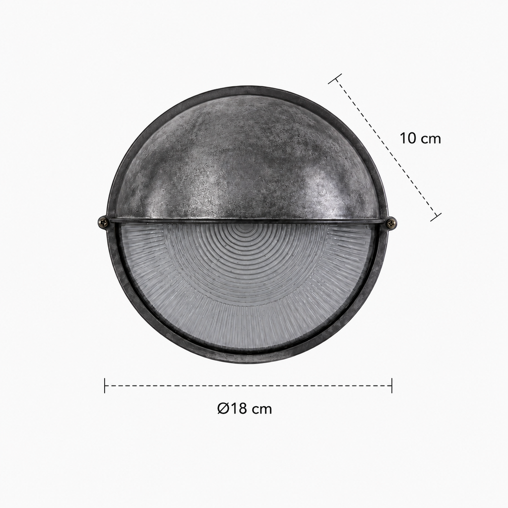 Outdoor Wall Light - French Retro Courtyard Lantern Round Style