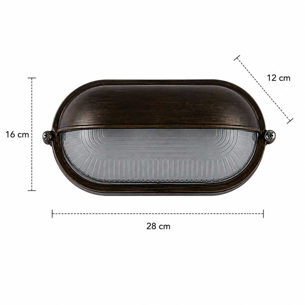 Outdoor Wall Light - French Retro Courtyard Lantern Oval Style