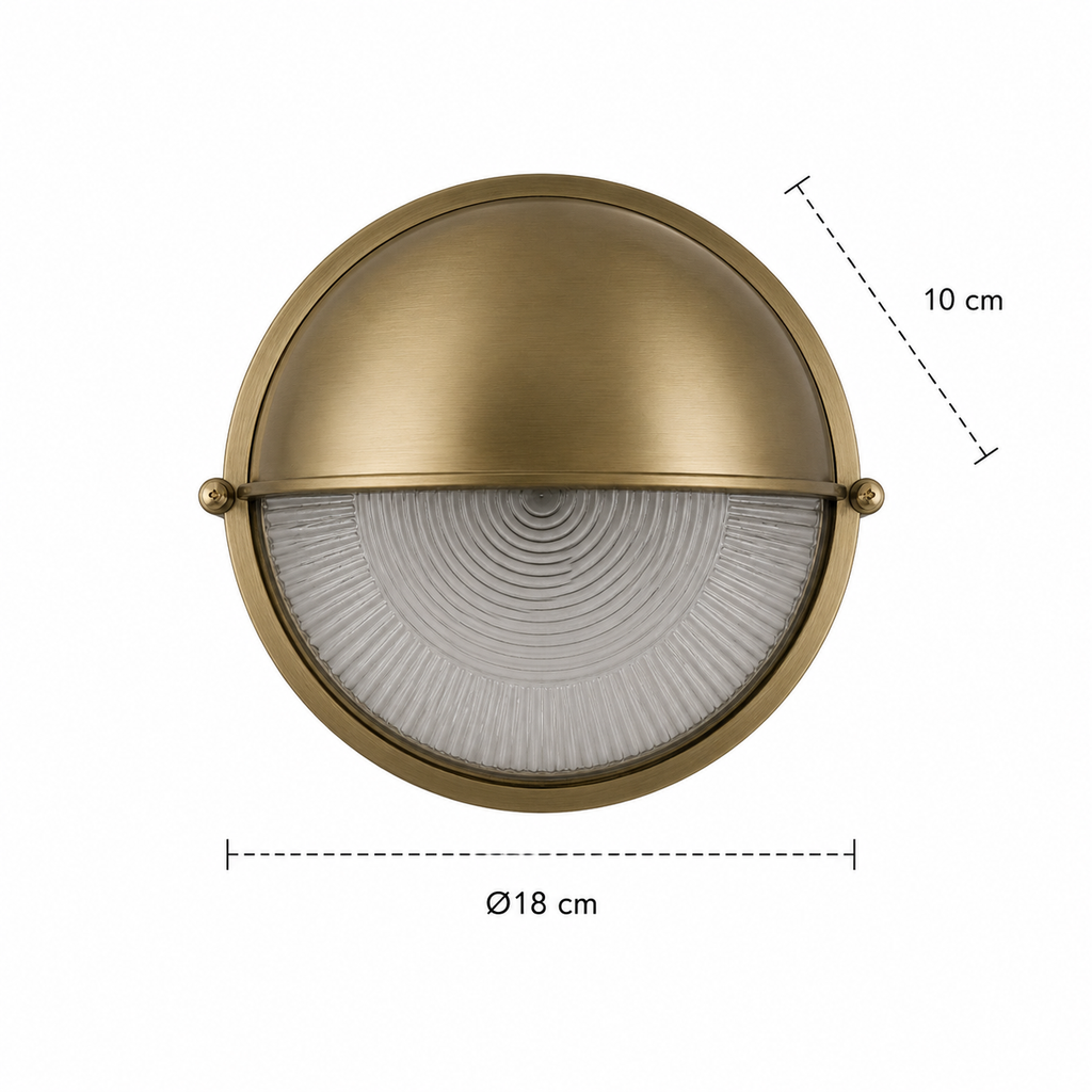 Outdoor Wall Light - French Retro Courtyard Lantern Round Style