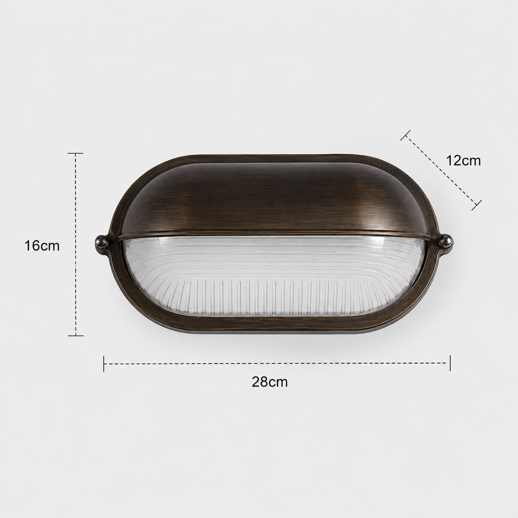 Outdoor Wall Light - French Retro Courtyard Lantern Oval Style