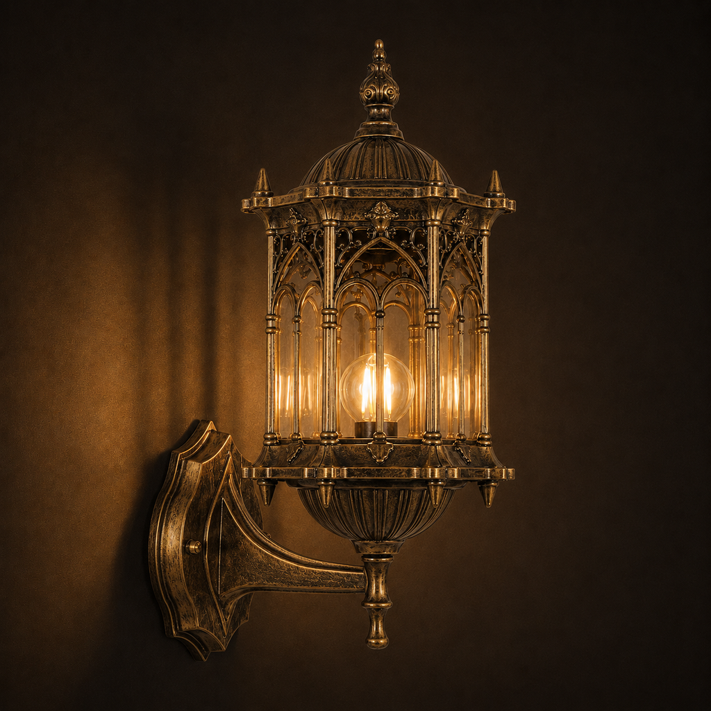 Outdoor Wall Light - Retro E27 Garden Gateway Lantern