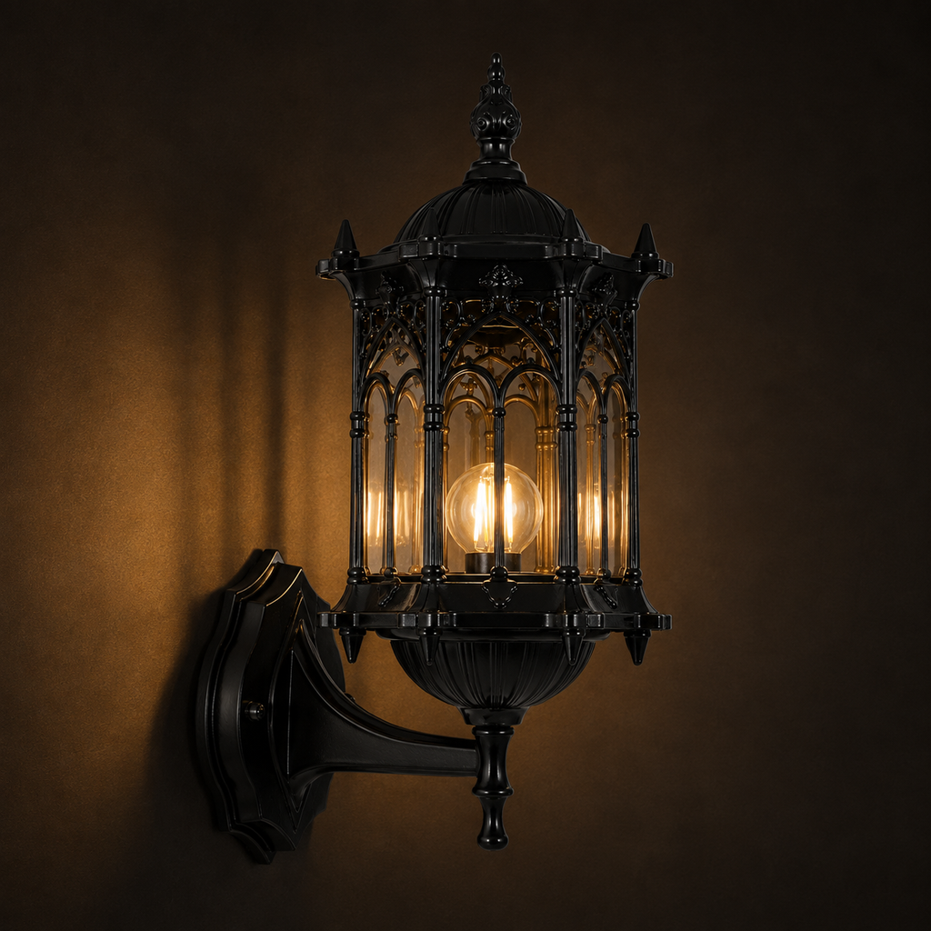 Outdoor Wall Light - Retro E27 Garden Gateway Lantern
