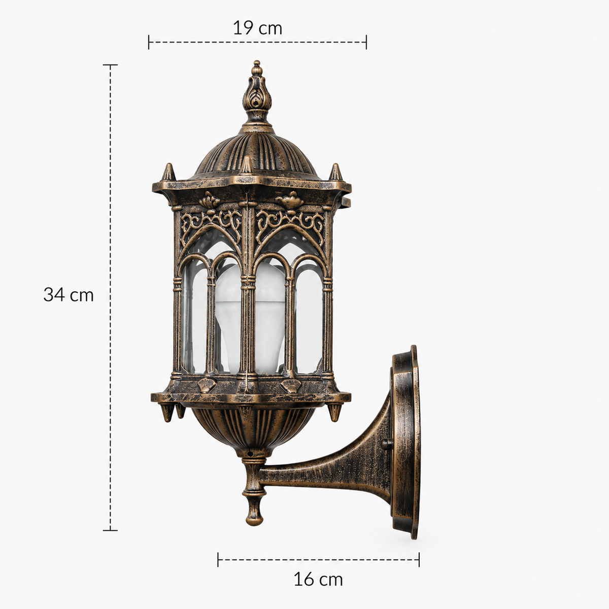 Outdoor Wall Light - Retro E27 Garden Gateway Lantern
