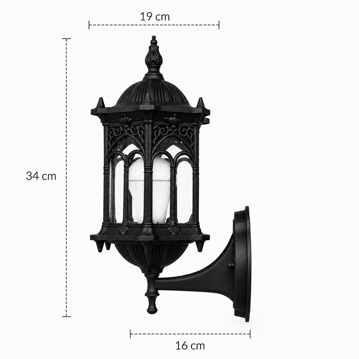 Outdoor Wall Light - Retro E27 Garden Gateway Lantern