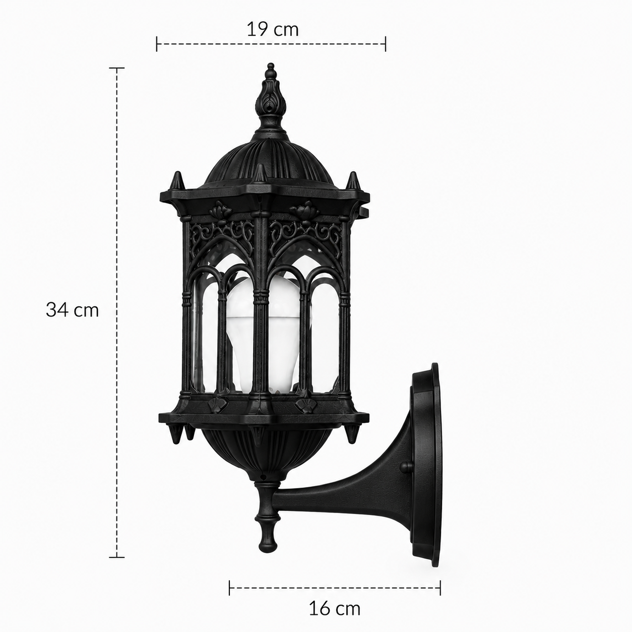 Outdoor Wall Light - Retro E27 Garden Gateway Lantern