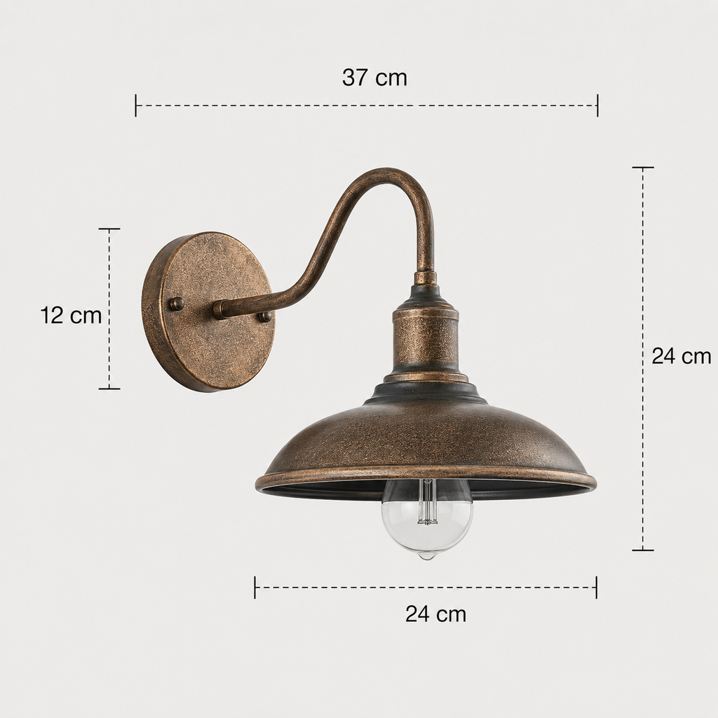 Outdoor Wall Light - Vintage Industrial Courtyard Lantern