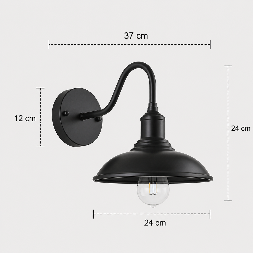 Outdoor Wall Light - Vintage Industrial Courtyard Lantern