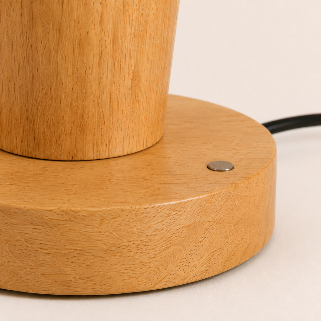 Wood Table Lamp - Modern Retro E27 Desk Lamp