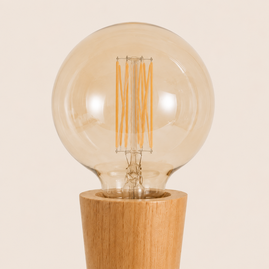 Wood Table Lamp - Modern Retro E27 Desk Lamp