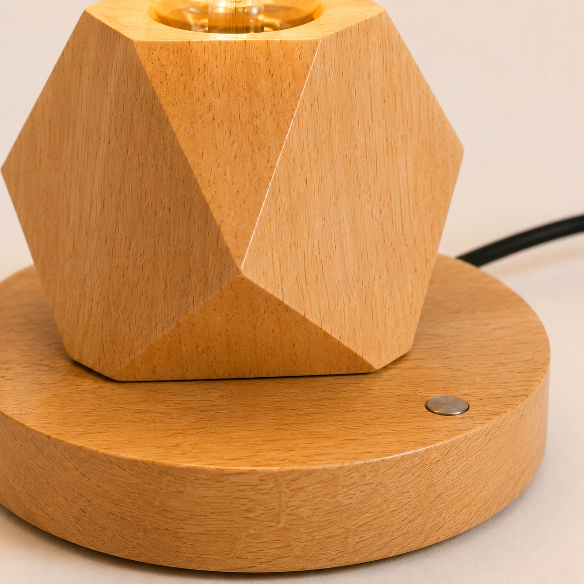 Wood Table Lamp - Modern Retro E27 Desk Lamp