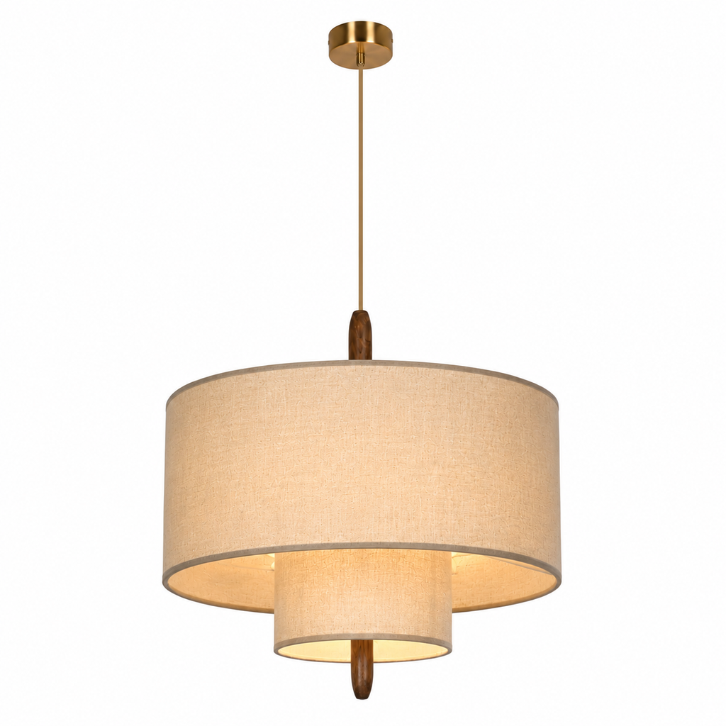 Pebble Pendant Light - Boho Layered Fabric Kitchen and Dining Light