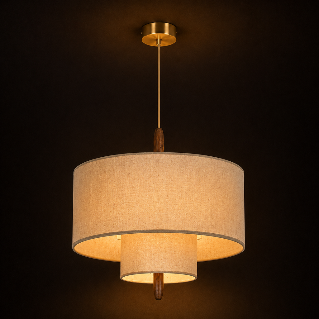 Pebble Pendant Light - Boho Layered Fabric Kitchen and Dining Light
