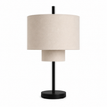 Pebble Table Lamp - Boho Layered Fabric Bedside Light