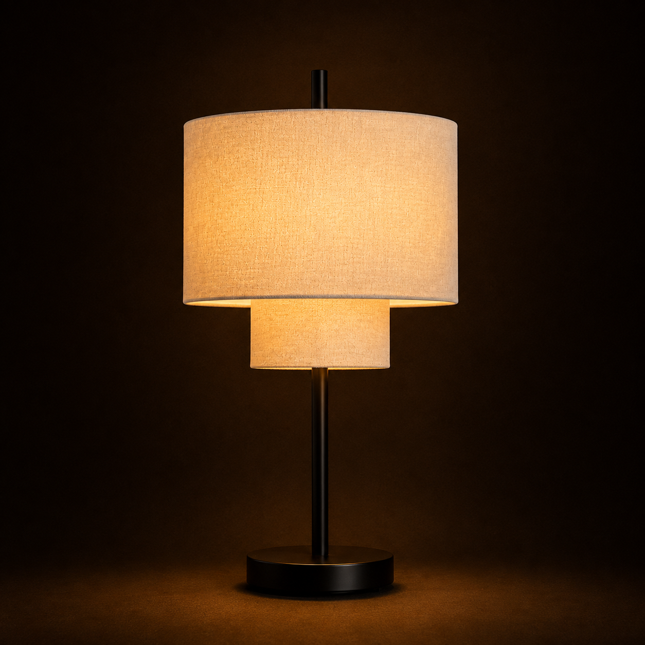 Pebble Table Lamp - Boho Layered Fabric Bedside Light