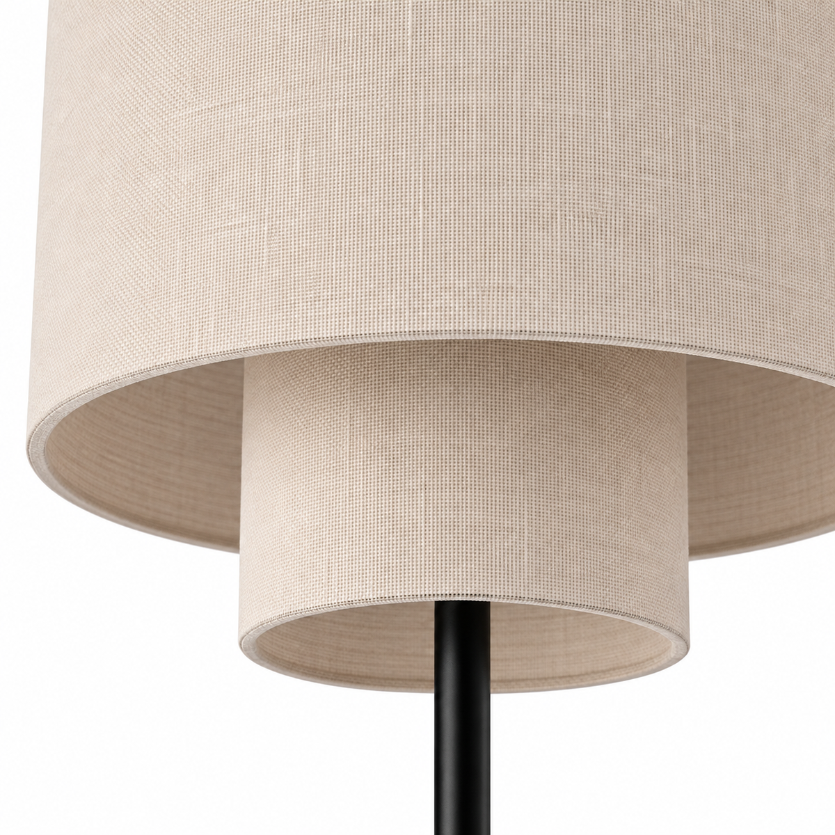 Pebble Floor Lamp - Boho Layered Fabric Standing Light