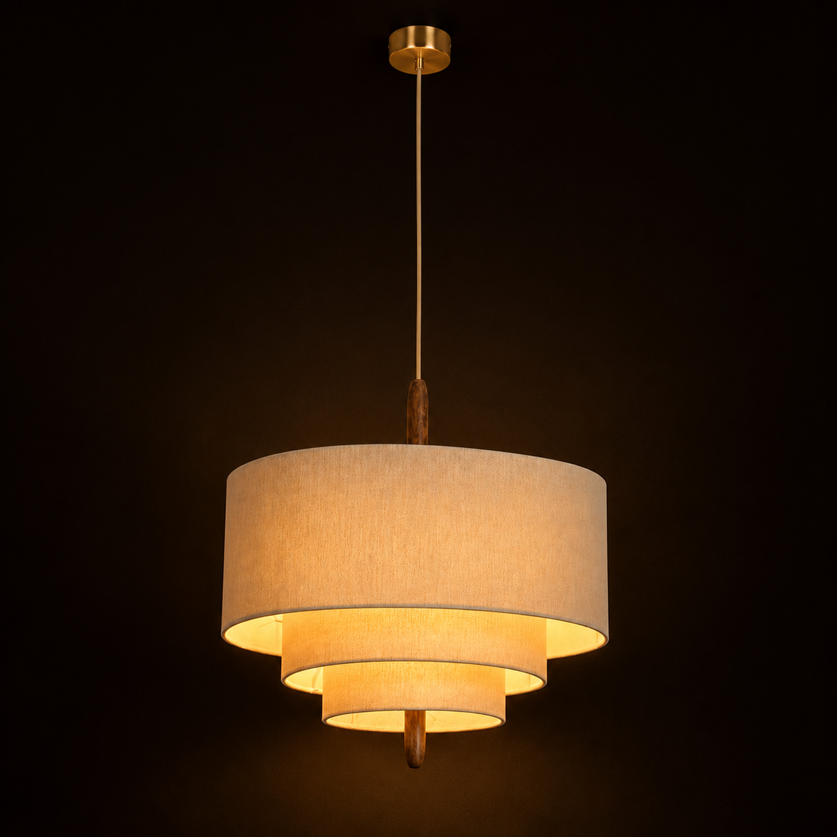 Pebble Pendant Light - Boho Layered Fabric Kitchen and Dining Light