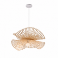 Woven Bamboo & Wood Chandelier - Rattan E27 Pendant