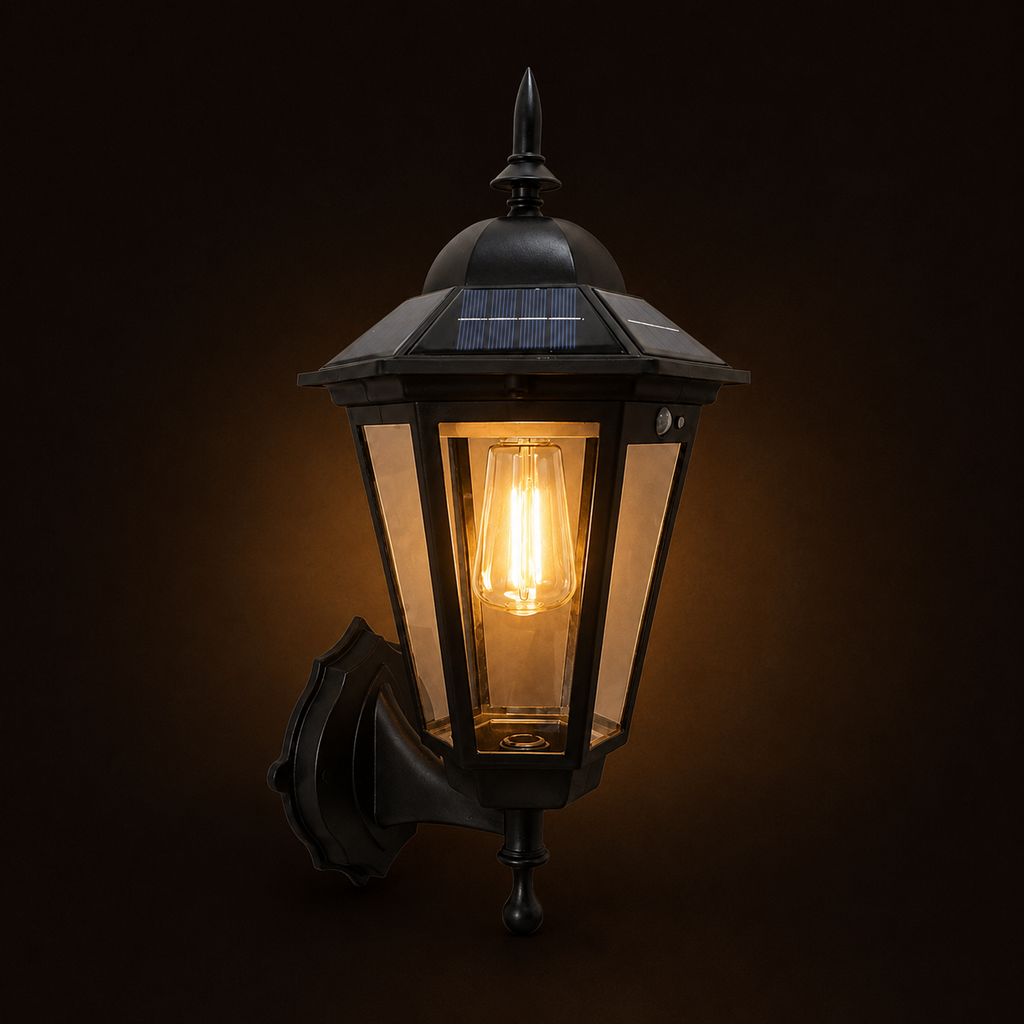 Solar Wall Light - Retro Outdoor Induction Garden Lantern