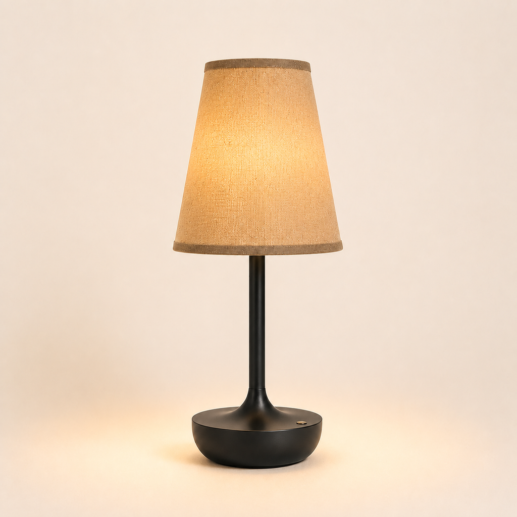 Rechargeable Table Lamp - Dimmable USB Fabric Bedside Lamp