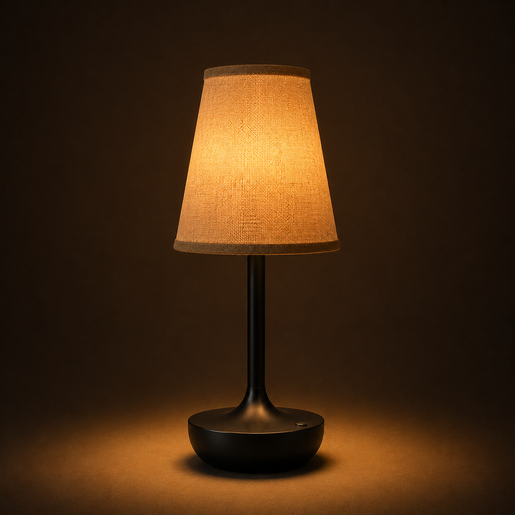 Rechargeable Table Lamp - Dimmable USB Fabric Bedside Lamp