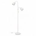 White Floor Lamp - Modern 2-Head E27 Reading Lamp
