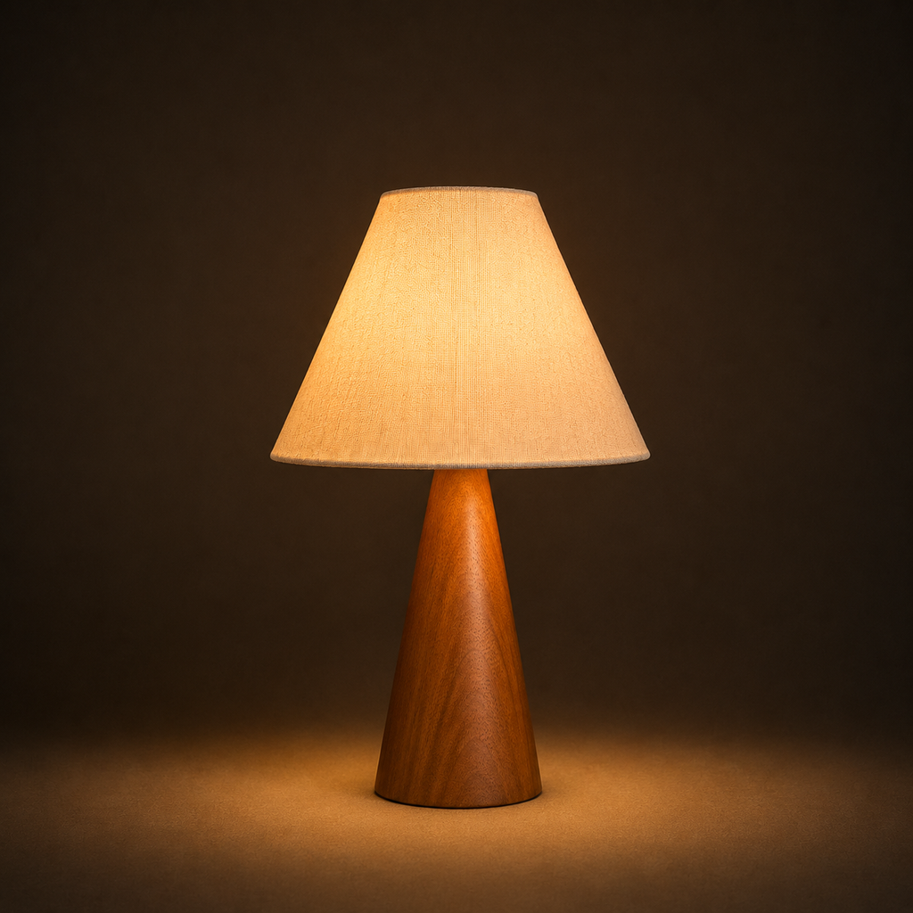Wood Mushroom Table Lamp - Nordic Retro Bedside Lamp