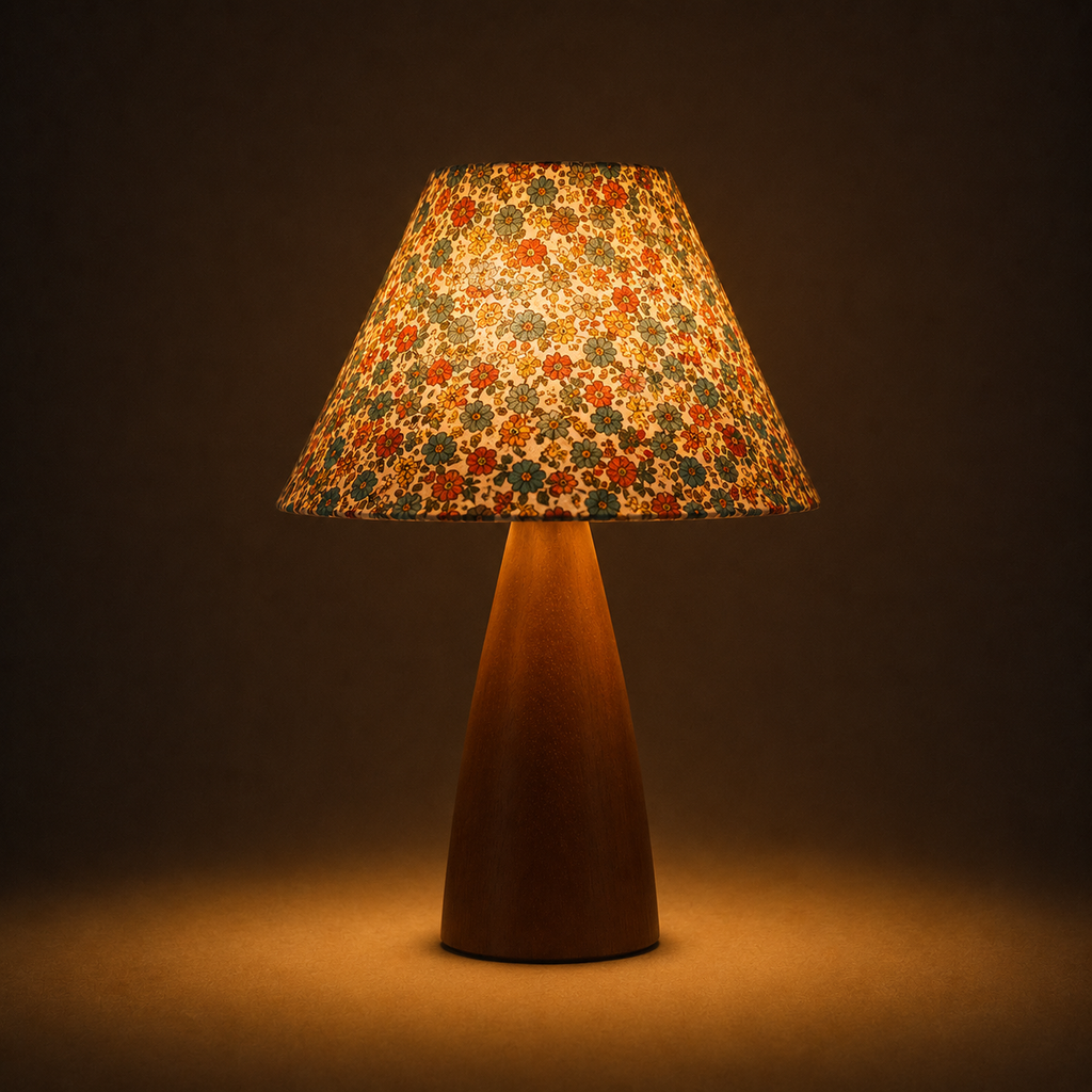 Wood Mushroom Table Lamp - Nordic Retro Bedside Lamp