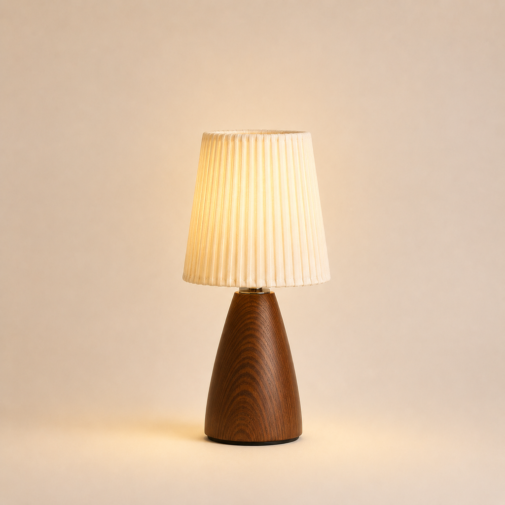 Pleated Table Lamp - Retro Fabric USB Study Lamp